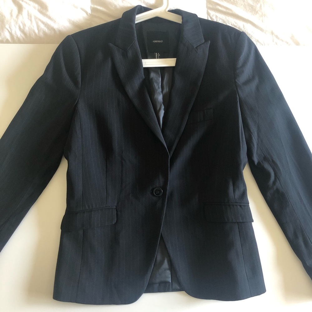 Forever 21 - Black Blazer Light Stripes - S